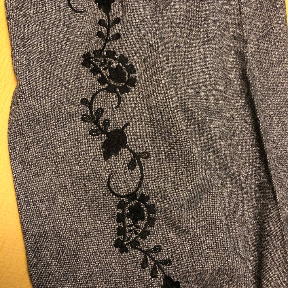 Harold’s embroidered wool pants